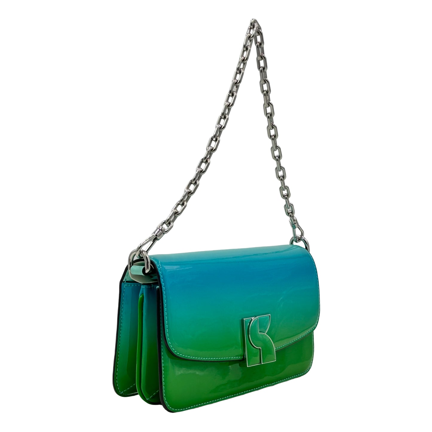 Kate Spade Dakota Ombre Patent Leather Small Crossbody - Mint Liqueur Multi