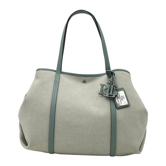 Ralph Lauren Canvas & Leather Large Emerie Tote - Gray