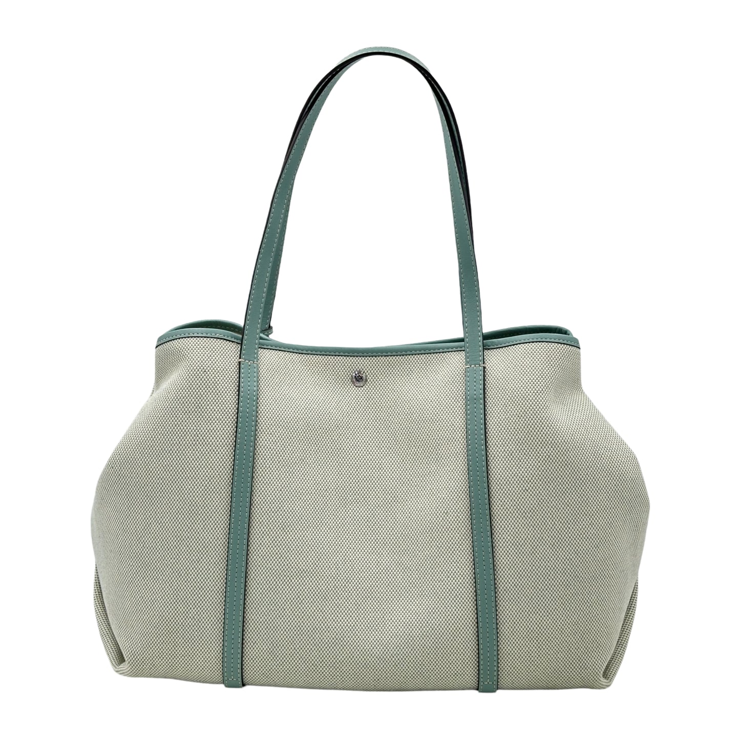 Ralph Lauren Canvas & Leather Large Emerie Tote - Gray